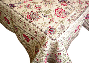 French Jacquard tablecloth / multi-cover (GARANCE. 3 colors)
